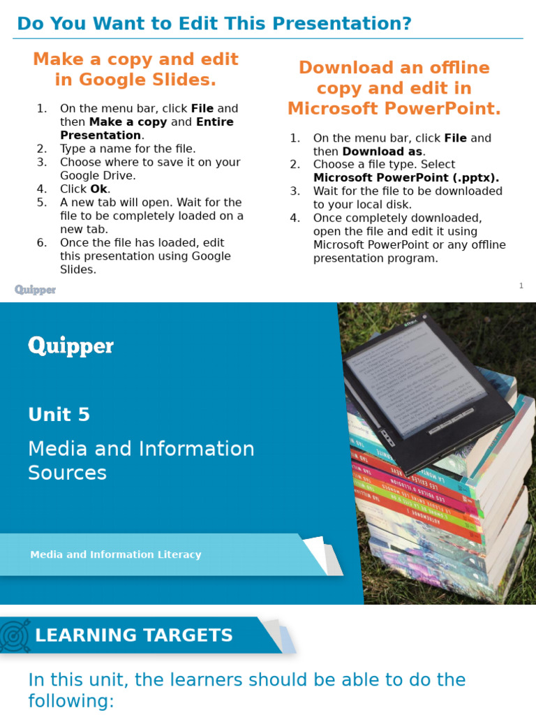 MIL 11 12 Q3 0501 Sources of Media and Information PS | PDF