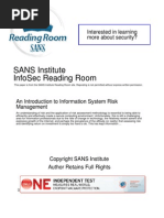 Introduction Information System Risk Management 1204