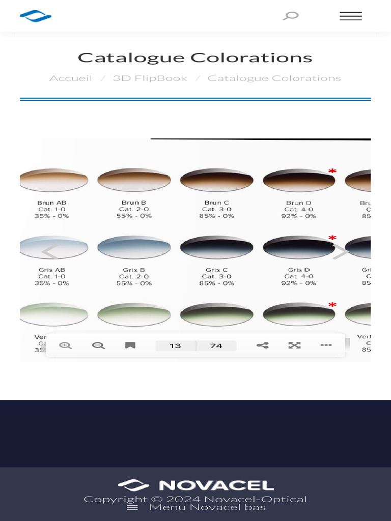 Catalogue Colorations – ?? Novacel Optical 2 | PDF