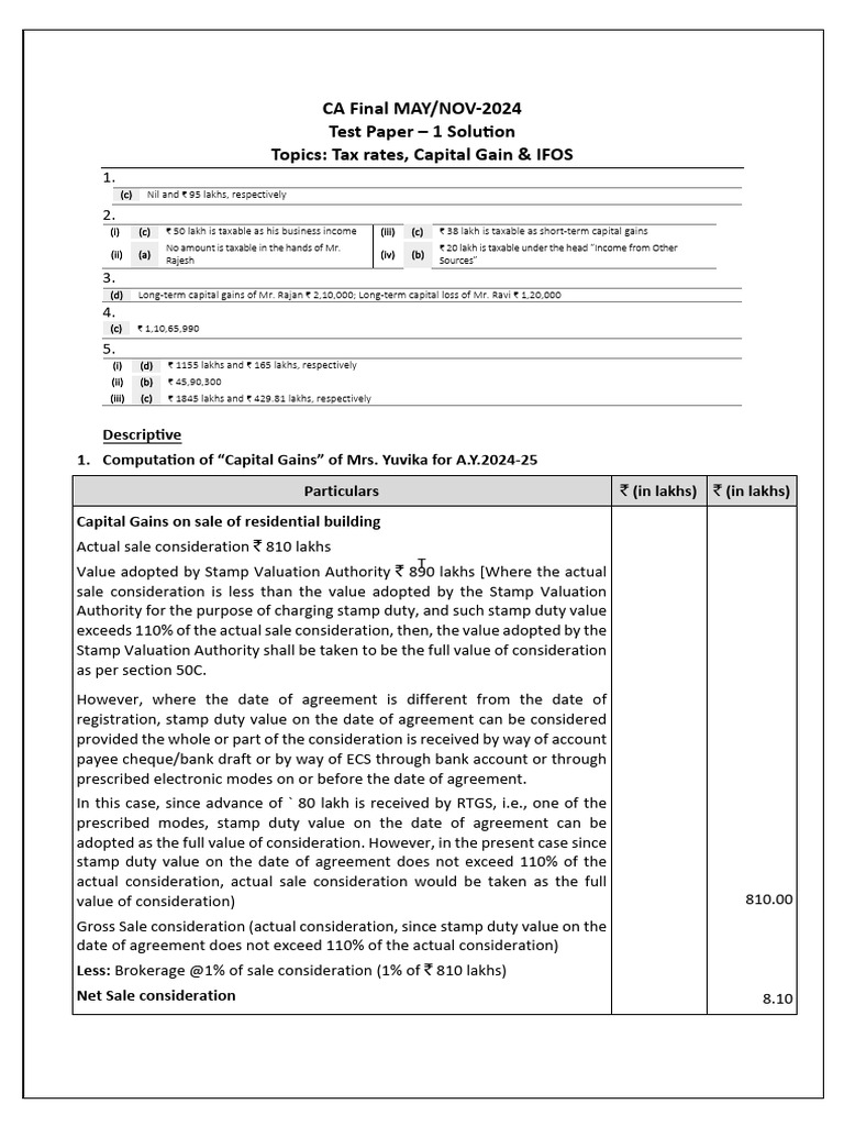 Paper 1 Solution | PDF