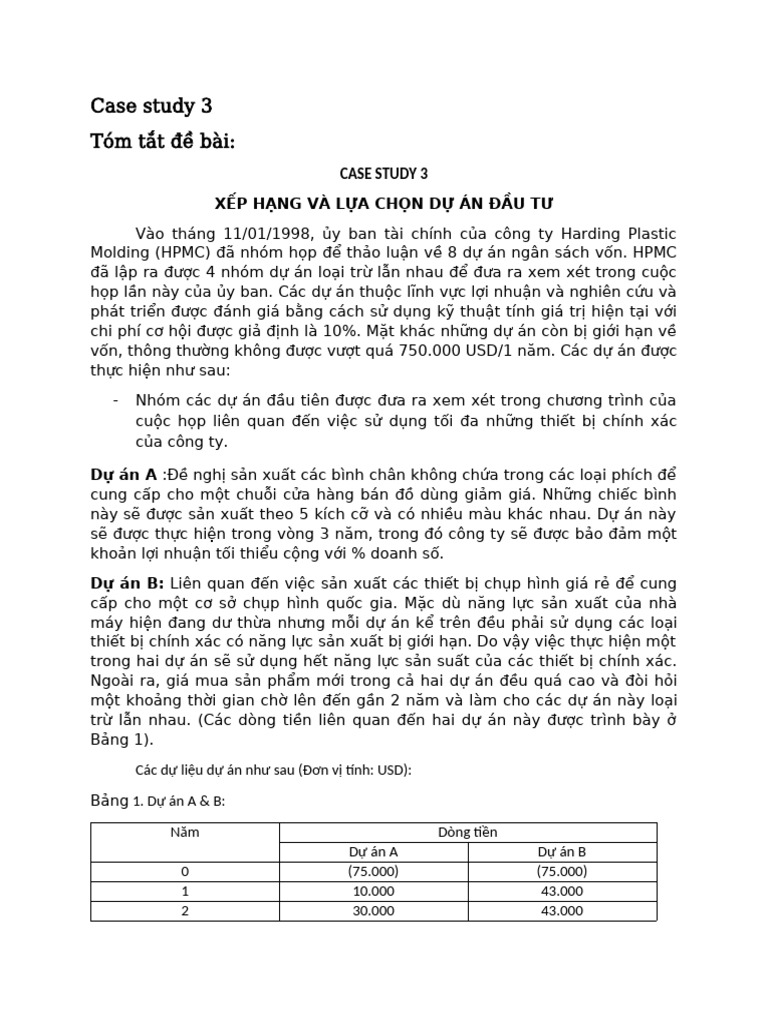  123doc thao luan quan tri tai chinh case study 3 xep hang va lua