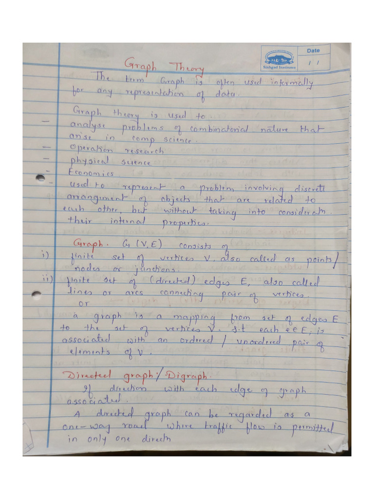Unit-IV Graphs Notes | PDF