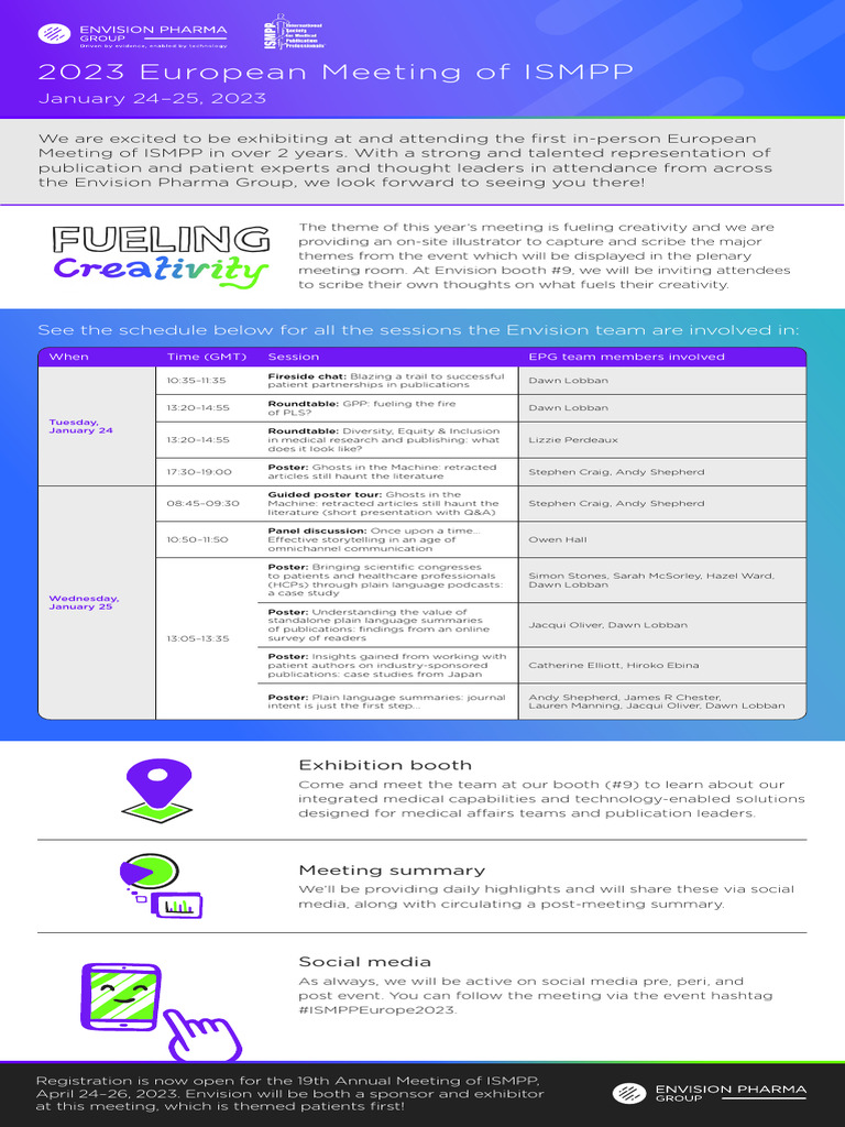 What's On at ISMPP 2023 - External - Sample | PDF