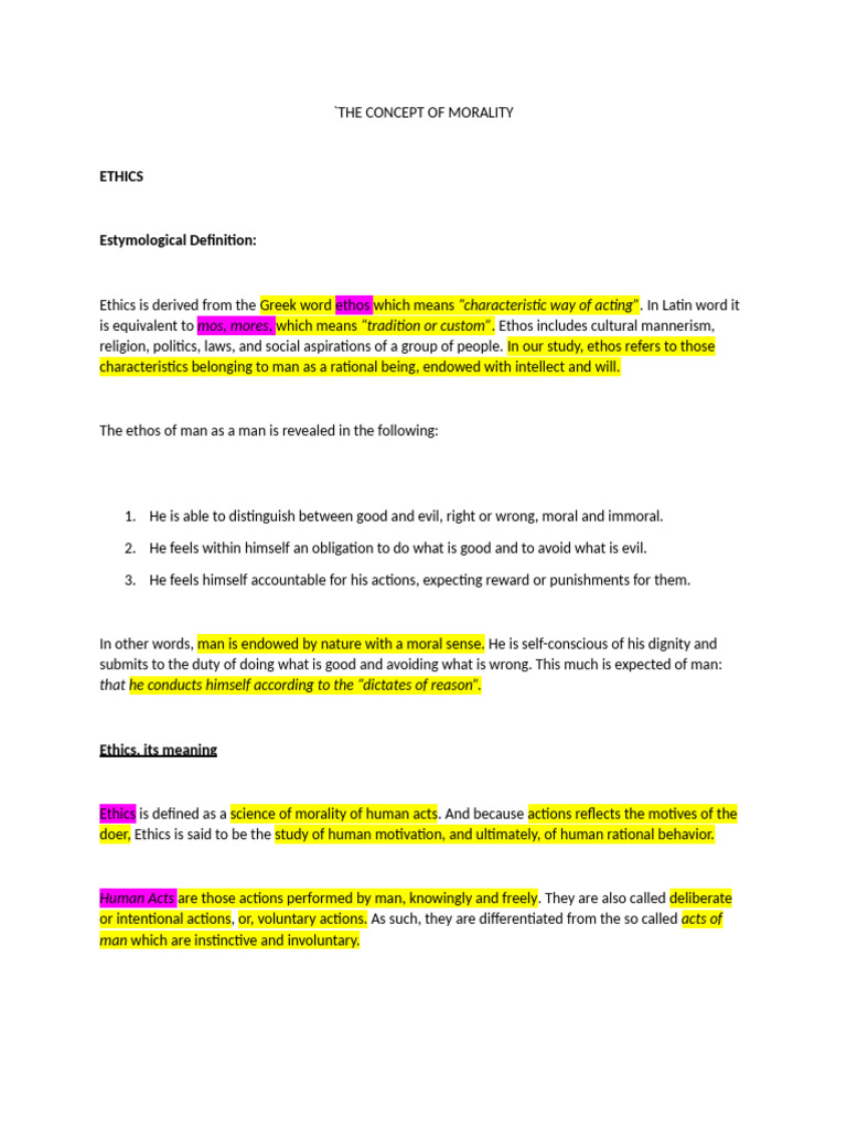 The Concept of Morality | PDF