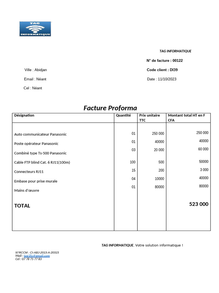 Facture Telephone | PDF