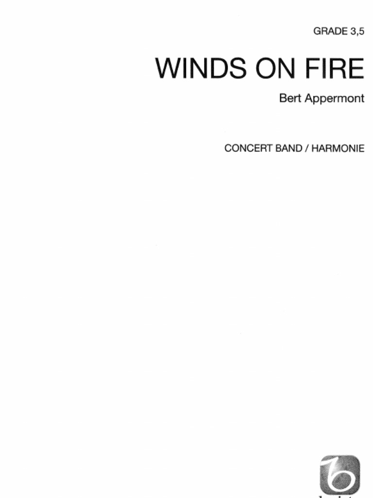 Winds On Fire - Bert Appermont - Score | PDF