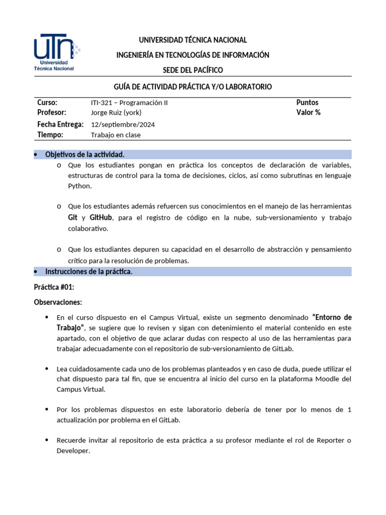 Practica 01 | PDF