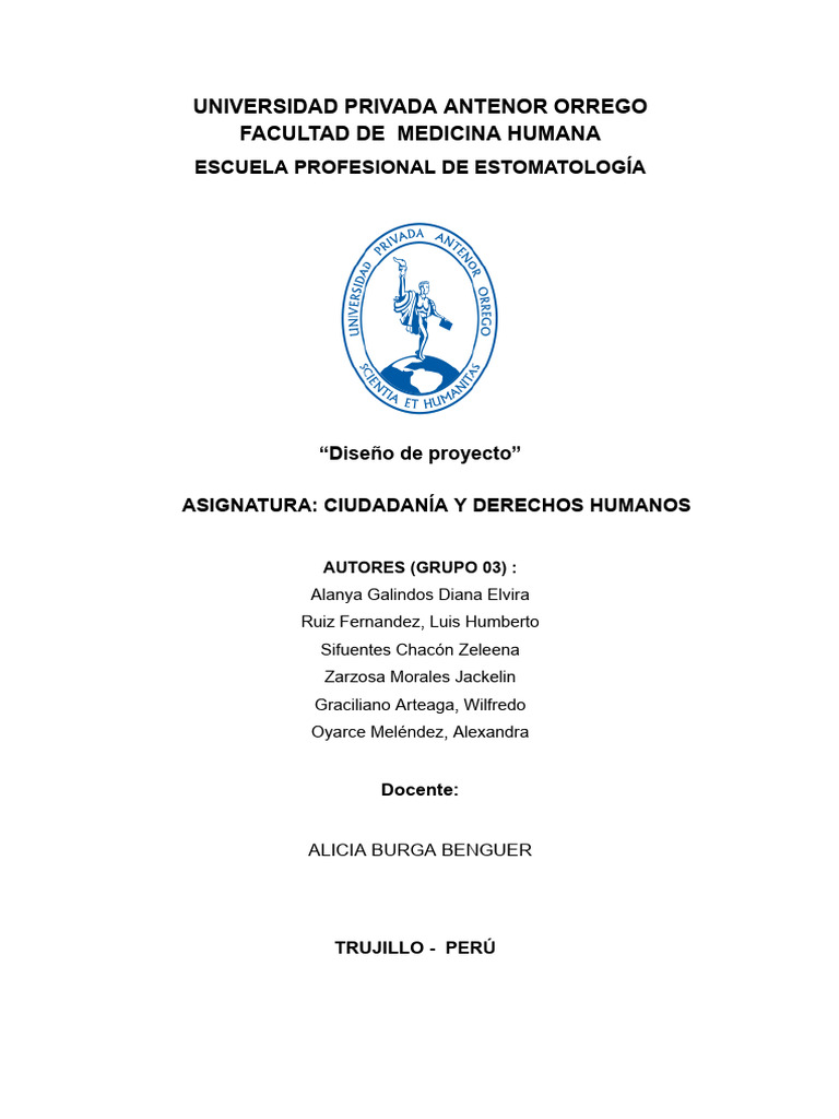 Annotated-DISEÑO de PROYECTO - Grupo 03 - Cronograma | PDF