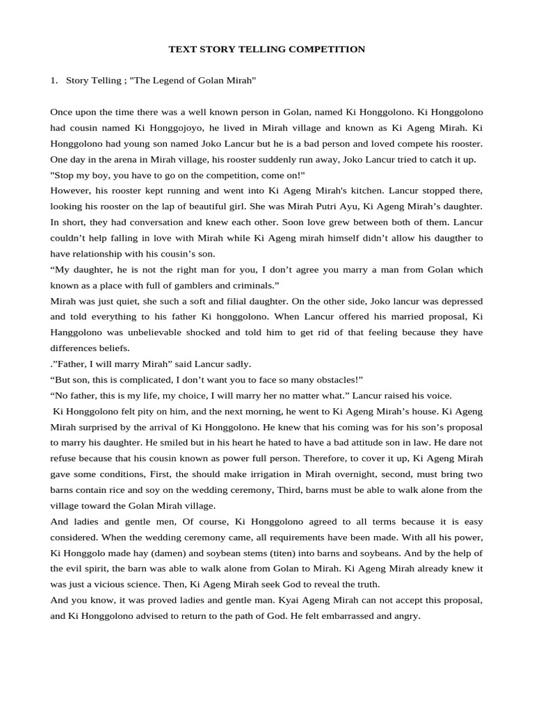 Text story telling competition pdf