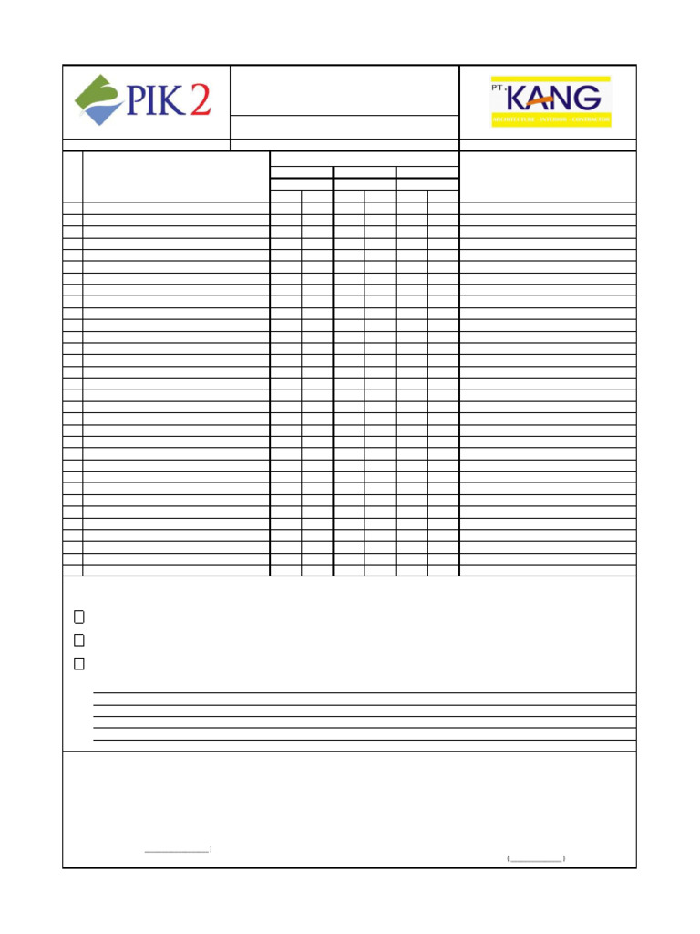 Form checklist - PIK 3 - BGM | PDF