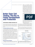 Better Solar Cell Testing: The Key To Faster Development and Production