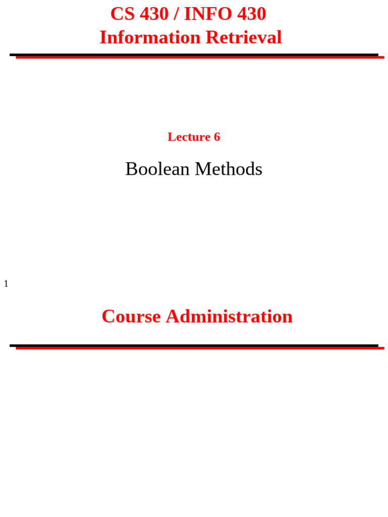 Lecture 6 | PDF