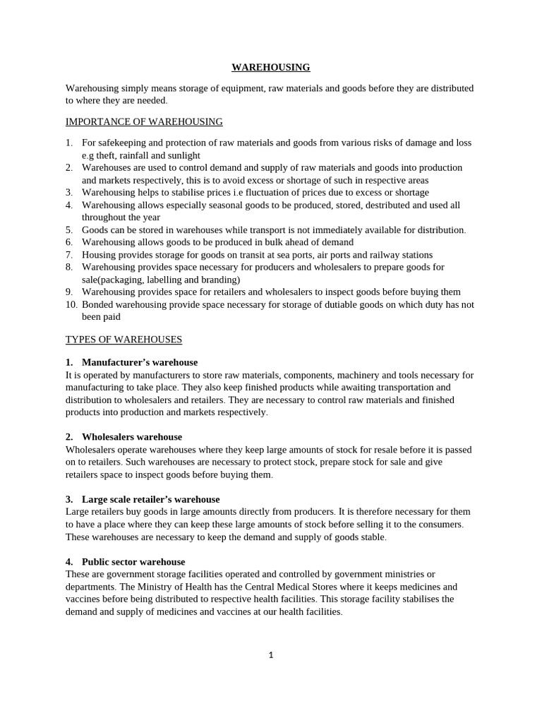 WAREHOUSING | PDF