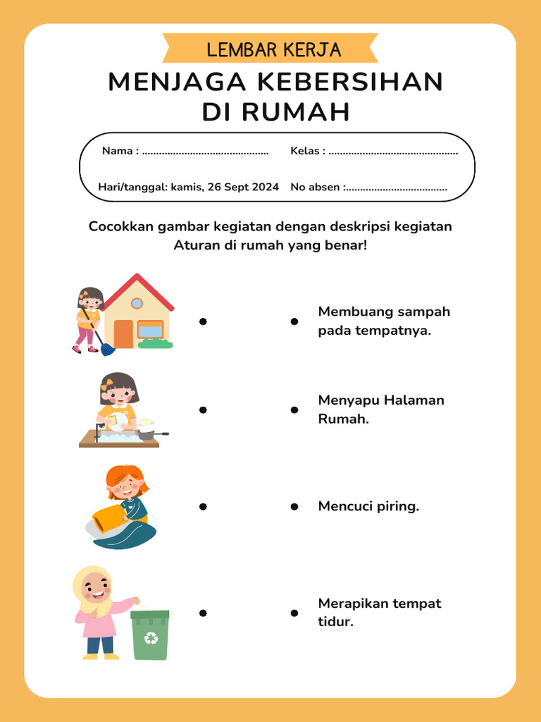 Worksheet Aturan Di Rumah | PDF