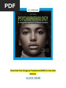 Psychopathology An Integrative Approach To Mental Disorders 9th Edition PDF