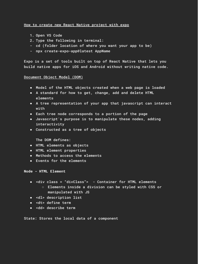 React Native Notes | PDF
