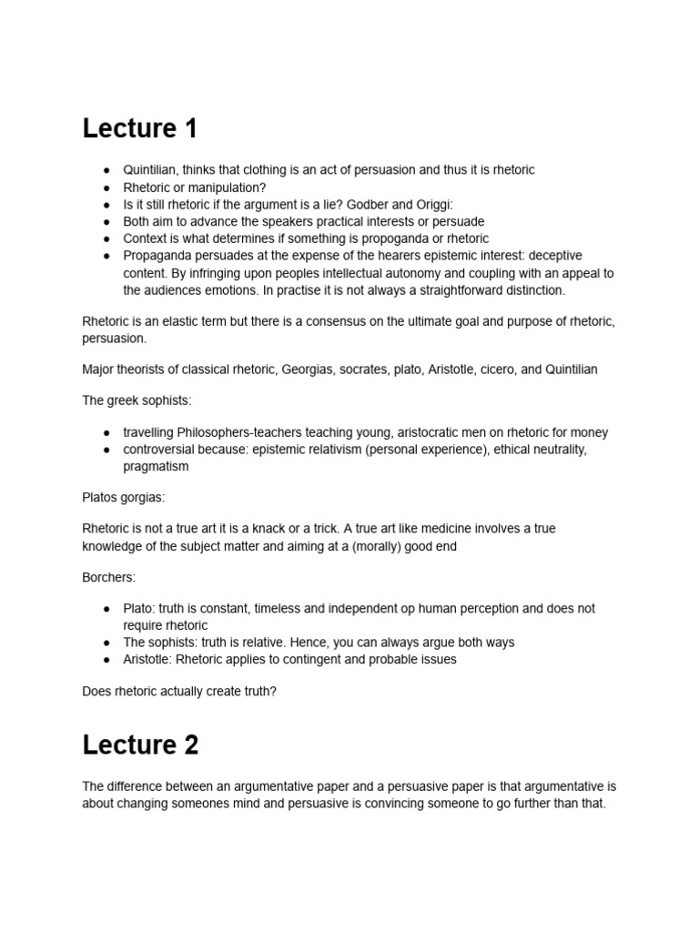 Rhetoric | PDF