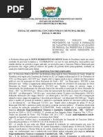 Edital Concurso Novo Horizonte Oeste