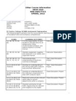 Other Course Information INEW 2320 Web Analytics SPRING, 2012