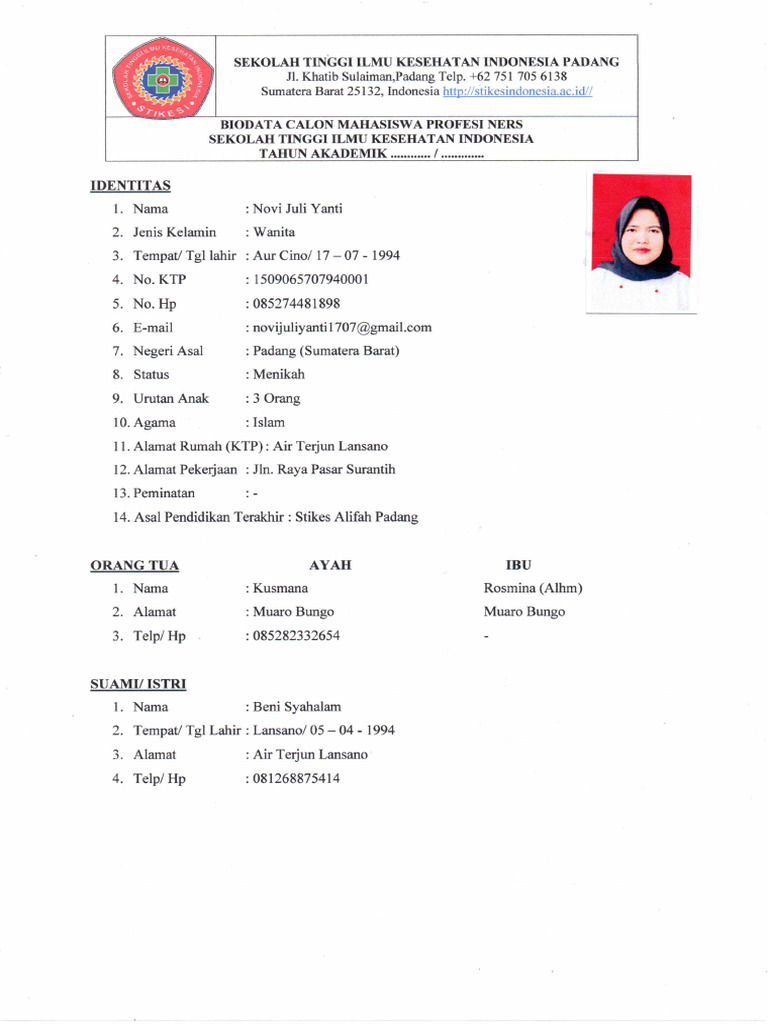 Biodata Pdf