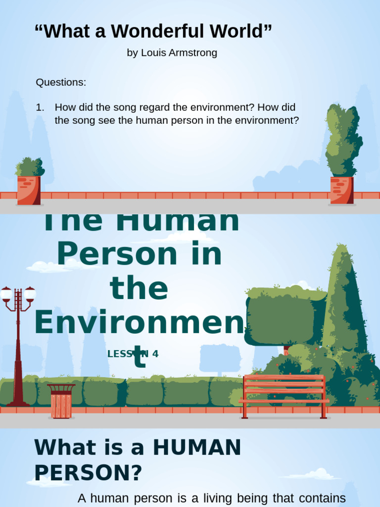 LESSON 4 The Human Person in The Environment | PDF