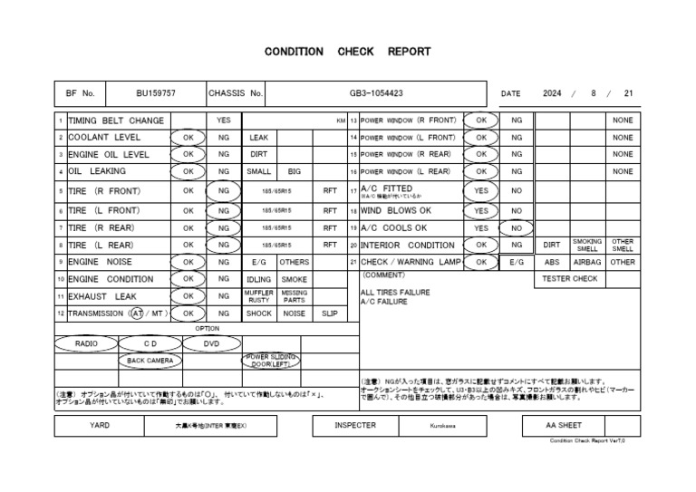 Condition Check Report: Power Window | PDF