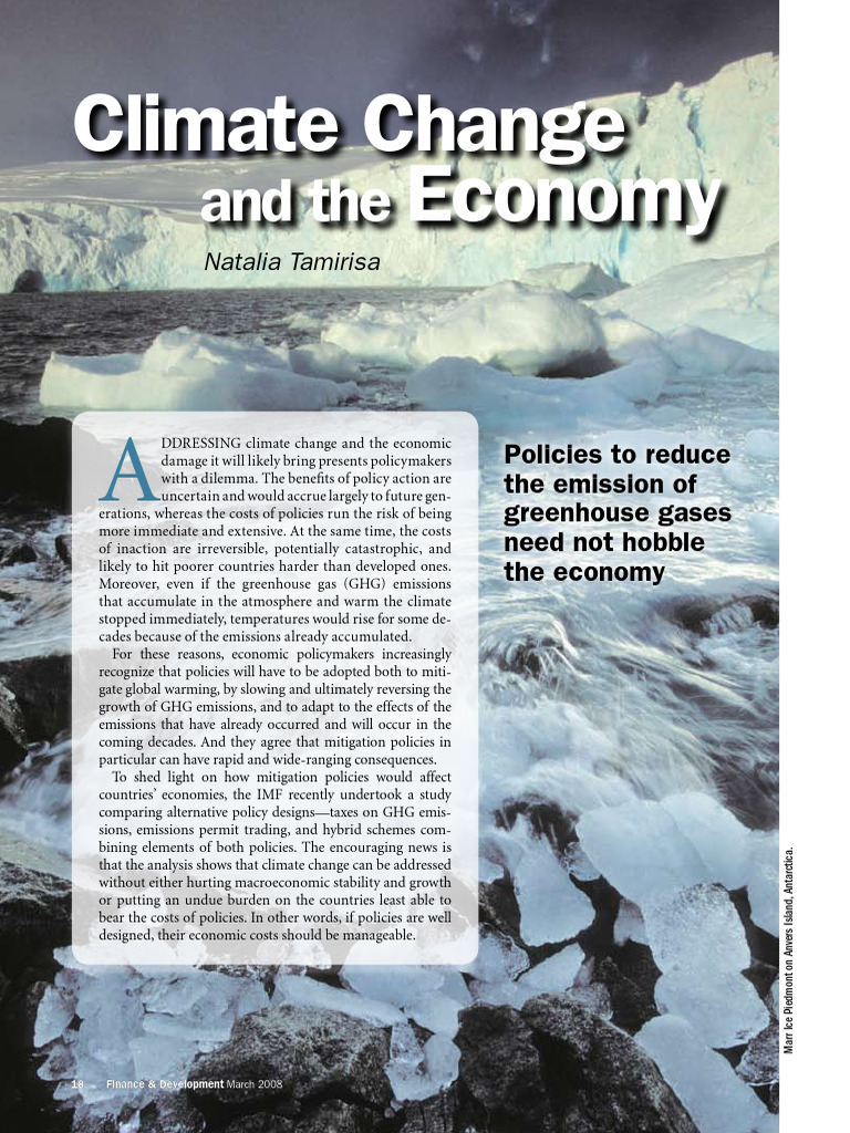 Climate Change's Economic Impact Analysis | PDF | Emissions Trading ...