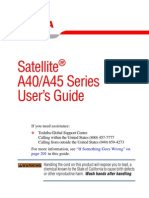 Satellite A40/A45 Series User's Guide: "If Something Goes Wrong" On