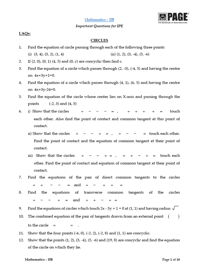 II B Practice Questions | PDF
