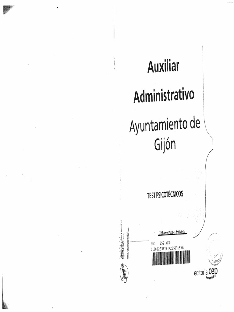Auxiliar admtivo ayto gijon test psicot cep pdf