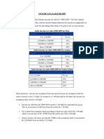 Income Tax Slab for 2009