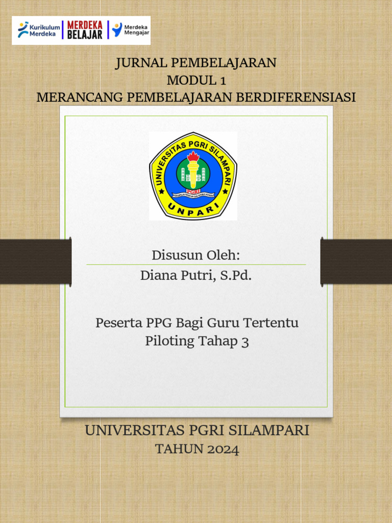 Jurnal Pembelajaran Berdiferensiasi - Diana Putri | PDF