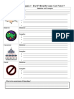 Graphic Organizer: Federal Powers Explained