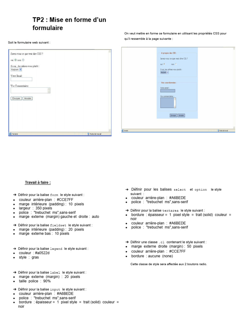 TP2 Mise en Forme D'un | PDF