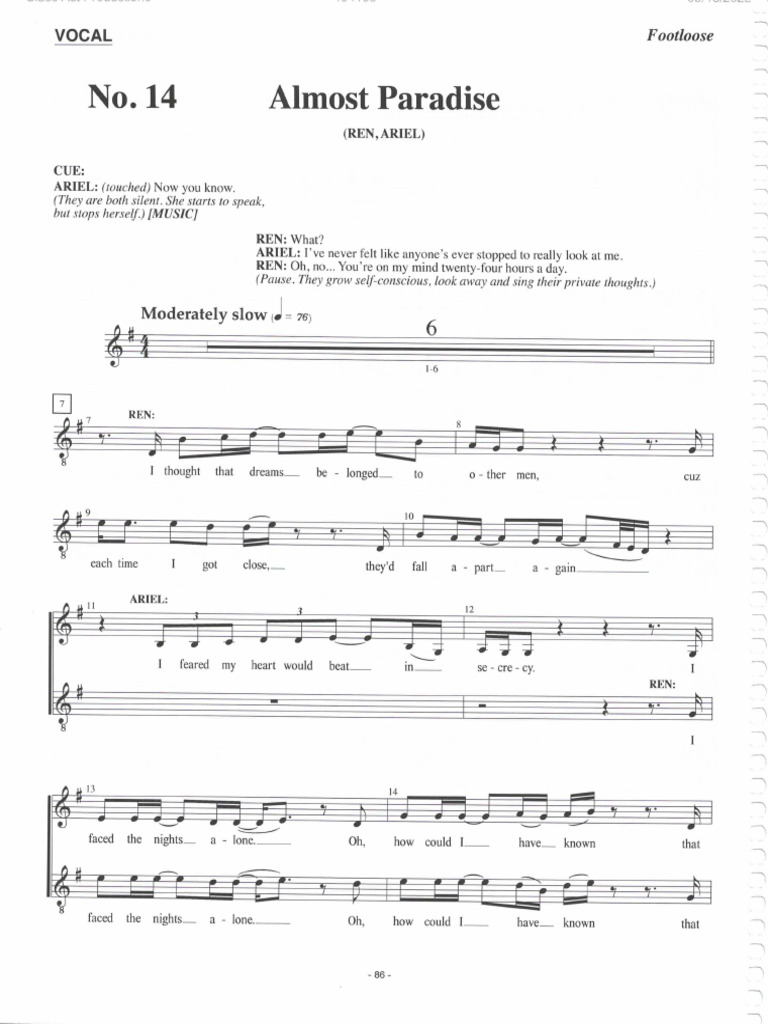 Footloose Vocal Book | PDF