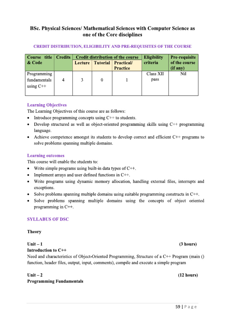 Programming Using c++ | PDF