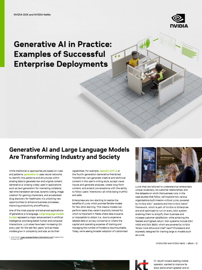 Nvidia DGX Intel Xeon Nemo Gen Ai LLM Success Stories | PDF