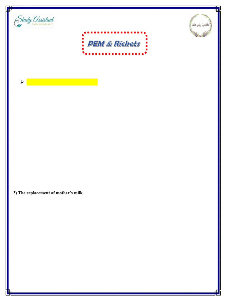 PEM & Rickets - MCQs | PDF