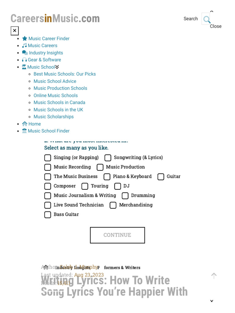 Beginner's Guide to Writing Song Lyrics | PDF | Song Structure ...