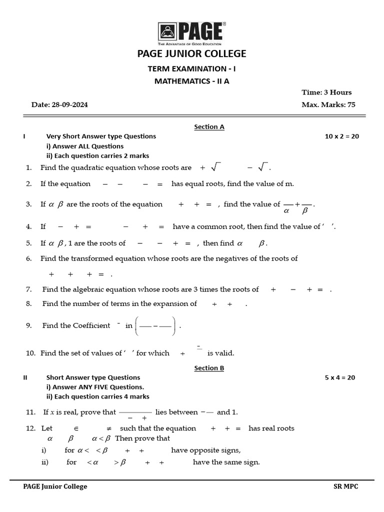 Maths Ii A | PDF