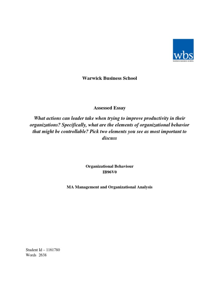 Organizational behavior thesis picture