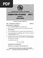 G12 Computer Studies Exam Paper 2024 | PDF | Qualifications | Student ...
