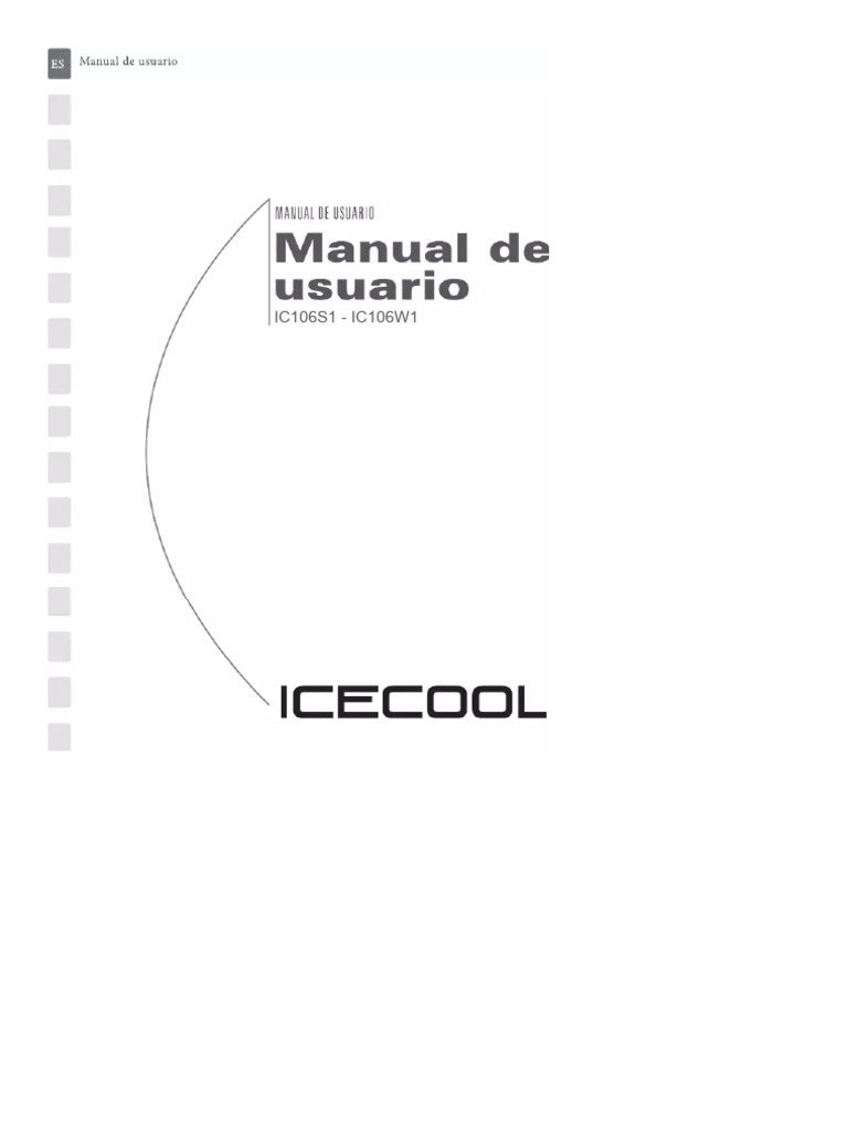 Manual Icecool IC106W1 (Español - 109 Páginas) | PDF
