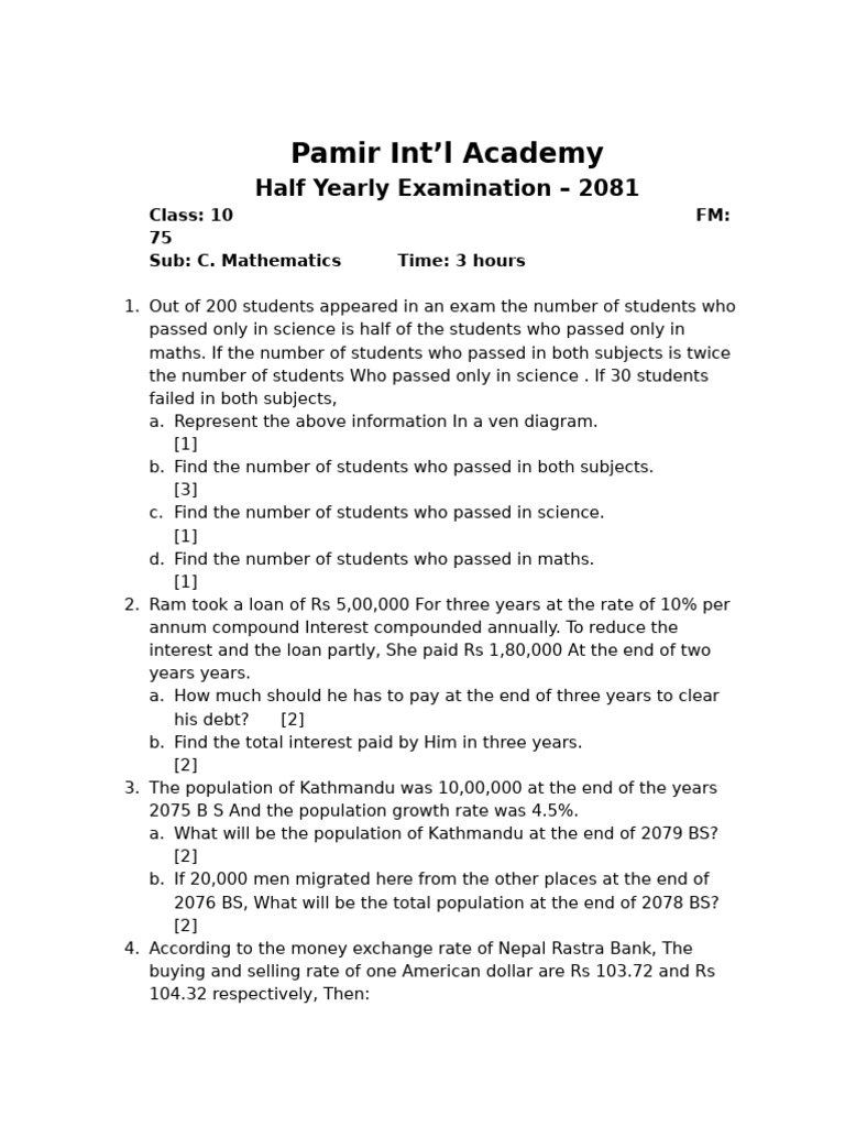 Class 10 math pdf