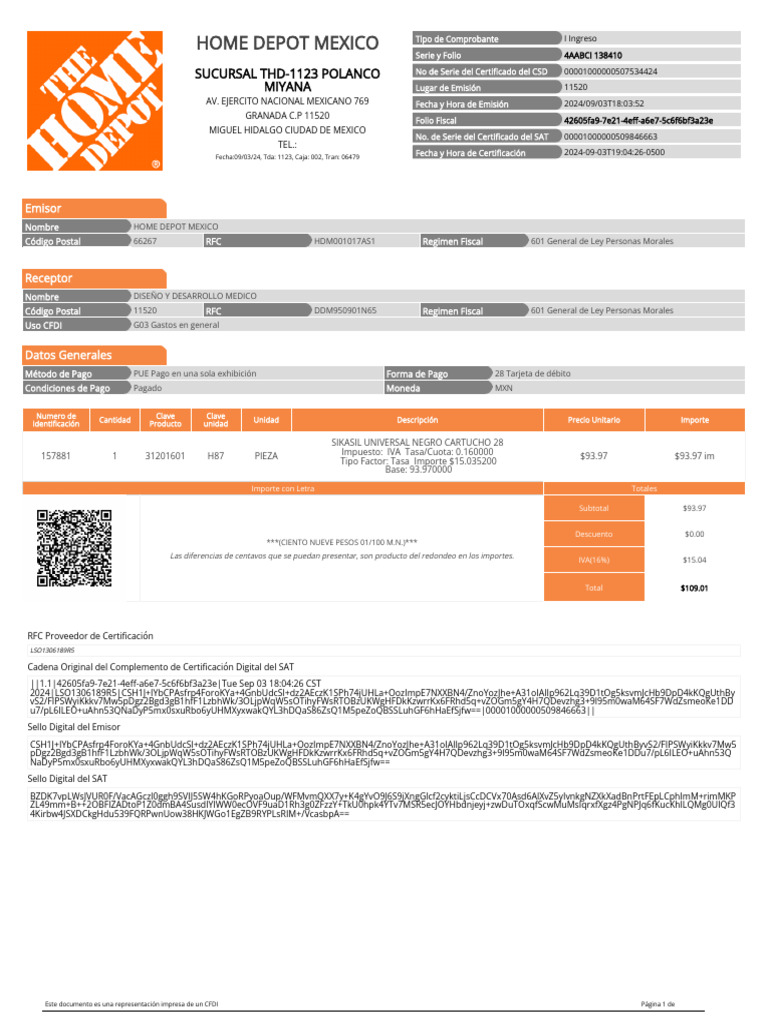 Fac Home Depot 03-09-24 | PDF