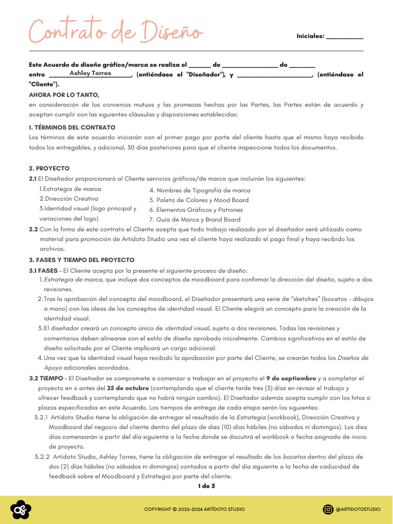 Contrato de Diseño | PDF