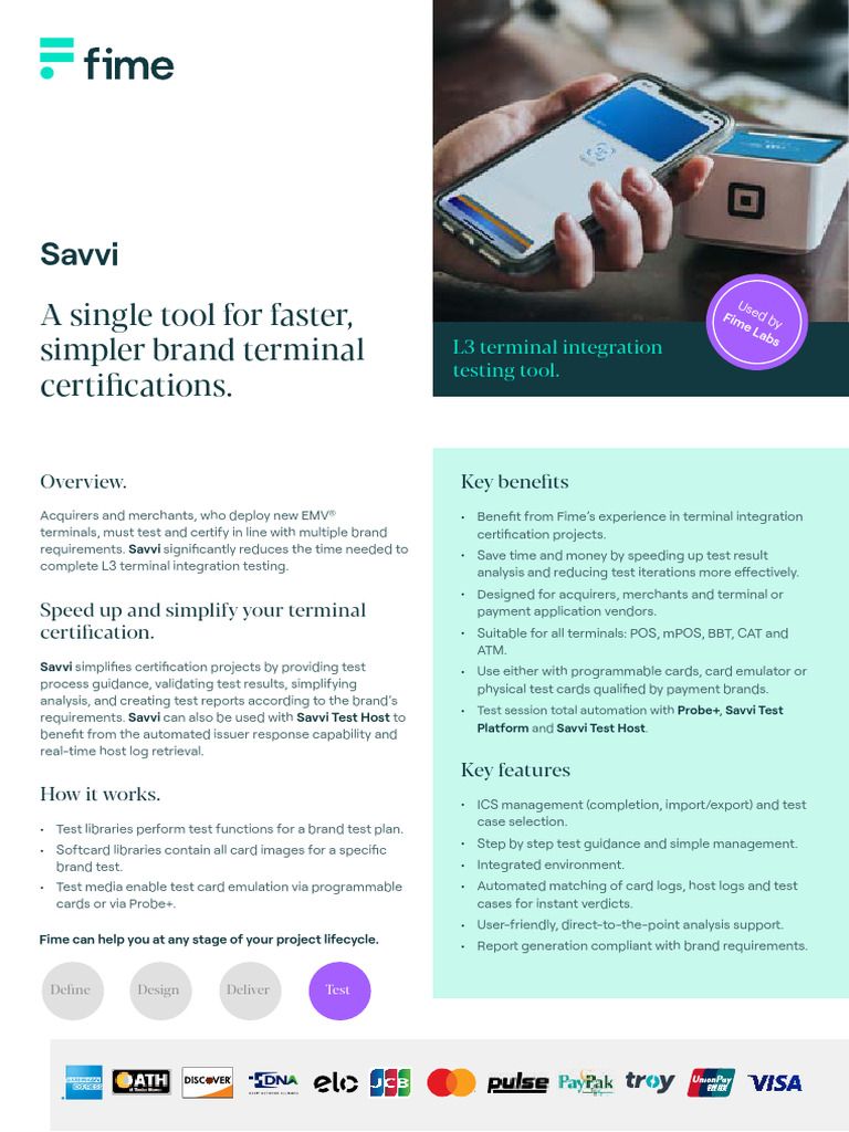 Fime Savvi Test Platform Flyer | PDF