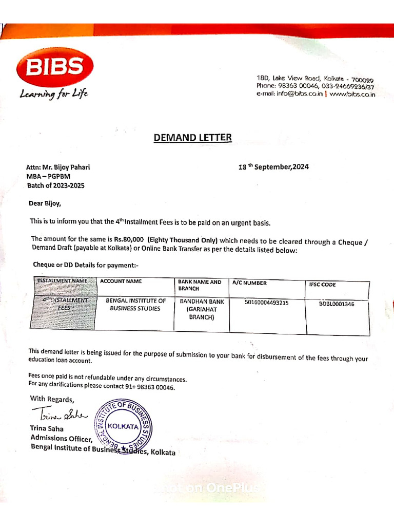 Demand & Request Letter | PDF