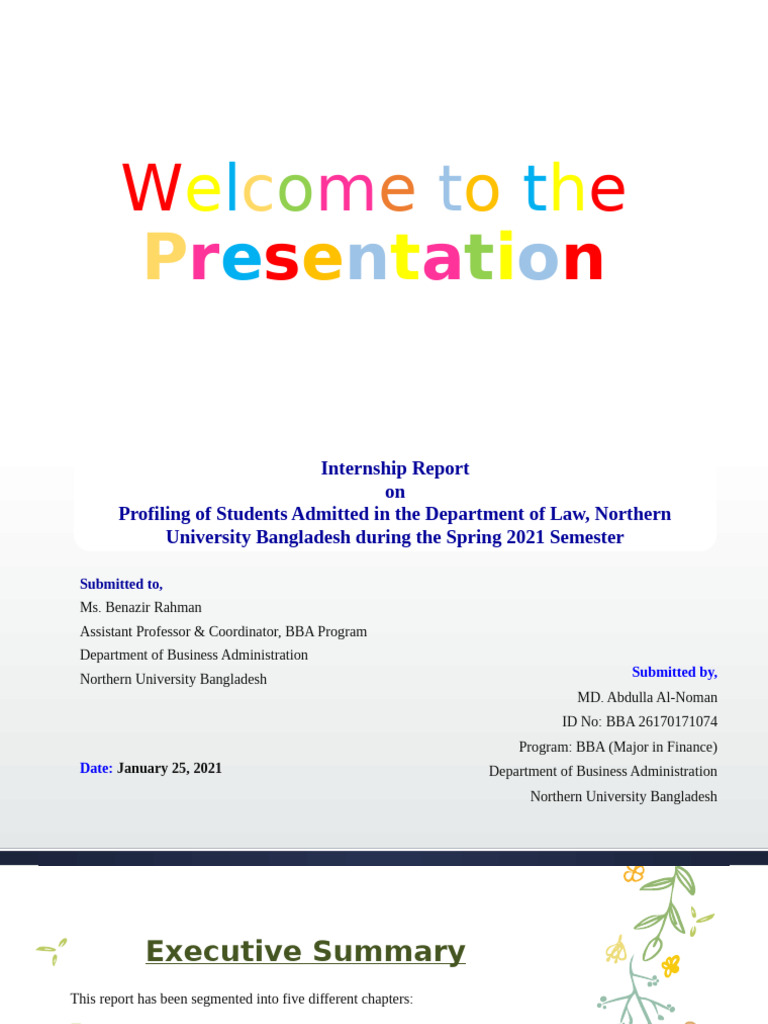 Internship Presentation | PDF