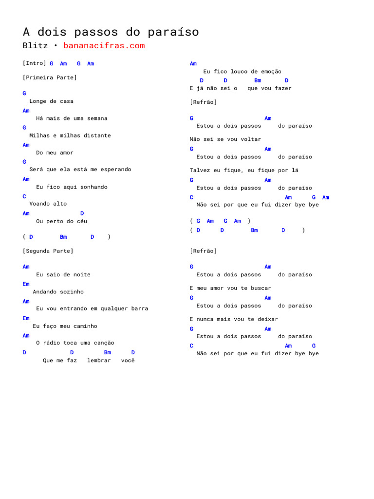 Blitz - A Dois Passos Do Paraíso | PDF